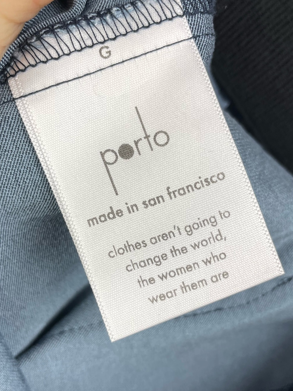 Porto San Francisco Women's 6 Chambray Barrel Leg Capri Pants Patch Pockets Zip - Picture 14 of 16